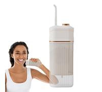 Huvqianu Irrigatore elettrico da viaggio, senza fili, con 3 modalità di pulizia dei denti, ricaricabile, per viaggi quotidiani e notturni