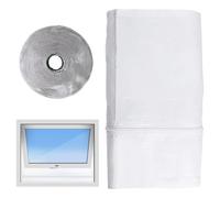 Huvqianu Kit di guarnizioni per finestre del condizionatore d'aria portatile, con cerniera e chiusura adesiva, accessori di tenuta isolante per appartamento, casa, studio, camera da letto, soggiorno