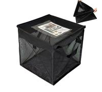 Huvqianu Outdoor Trash Can, 125 l Deck Bin, 19,69 x 19,69 in Foldable Waste Basket, Authentic Lightweight Design, Compact Easy-Clean Portable Build for Lawn, Vehicle, Camping Use