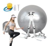 Huvqianu Palle per esercizi per allenarsi, salto mortale con palla yoga - Palla da yoga fitness - Palla da fitness, palla ausiliaria multifunzionale con capacità di 250 kg, spallacci regolabili
