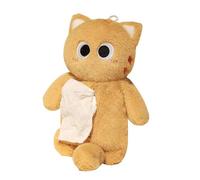 Huvqianu Plush Cat Pencil Case, Cartoon Animal Cosmetic Pouch, Cute Cat Tissue Box, Multifunctional Plush Cat Storage Pouch, Stuffed Animal Organizer Case for Pencils Crayon