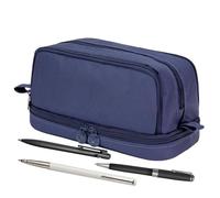 Huvqianu Portable Pencil Case, Large-Capacity Zipper Pen Pouch, 8.66x3.35x5.91 Inch Multi-Compartment Stationery Storage, Stylish School Pencil Bag for School Office Use