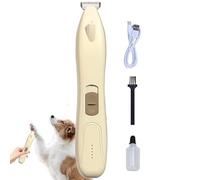 Huvqianu Rasoio per zampe di cane, ricaricabile, kit per toelettatura a basso rumore, rasoio senza fili per cani con rasoio ricaricabile a basso rumore per una toelettatura sicura, rasoio senza fili