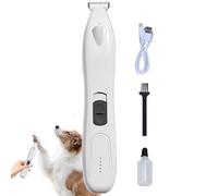 Huvqianu Rasoio per zampe di cane, ricaricabile, kit per toelettatura a basso rumore, rasoio senza fili per cani con rasoio ricaricabile a basso rumore per una toelettatura sicura, rasoio senza fili