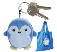 Huvqianu Reusable Shopping Bags, Plush Animal Design, 7.87in Foldable Grocery Tote, Handbag with Keychain, Compact Storage Organizer for Women Travel, Picnic Beach, Outdoor Camping School