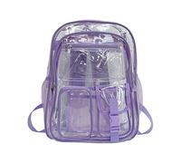 Huvqianu See-Through Backpack, Cute Clear School Bag, 12,6 x 16,14 in Heavy-Duty Bookbag, Large Capacity Design, ideale per eventi sportivi, trasparente Backpack per scuola e attività all'aperto