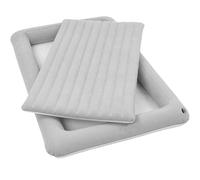 Huvqianu Small Kids Air Mattress, Inflatable Pvc Kid Nap Bed, Foldable Blow Up Travel Pad, Interactive Removable Soft Insert Mat, Airplane Rides, Camping, Sleepovers 61.42x39.37x11.81 Inches