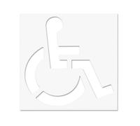 Huvqianu Stencil per parcheggio, stencil per disabili, resistente alle intemperie, ad alta visibilità, per sedia a rotelle, per pavimentazione in cemento, vicolo del fuoco