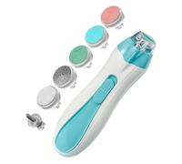 Huvqianu Tagliaunghie elettrico - Tagliaunghie elettrico | Kit buffer trim con luce LED anti-pizzicamento alimentato a batteria per bambini manicure set per ragazzi ragazze uso quotidiano