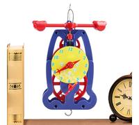 Huvqianu Time Teaching Tool, Educational Telling Time Learning Clock, Modello analogico interattivo per Bambini, Divertente insegnamento per la Prima Volta e la BS, 19,1 x 13,5 x 9,5 cm