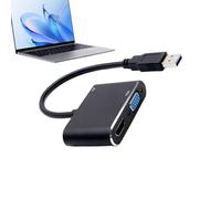 Huvqianu USB to HD Adapter, Display Adapter, 1.97 x 2.36 x 0.39 pollici Compact Design, segnale di trasmissione plug-and-play per home desktop Laptop Computer, Streaming, Lega di alluminio