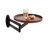 Huvqianu Wall Mounted Table, Rotating Bedside Table, 16.93x11.81in Fold Down Wall Stand, Retractable Floating Desk, Ideal for Living Room, Bedroom, and Study, Space Saving Solution at Home