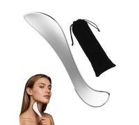 HUVZOR 1 pezzo Gua Sha in Acciaio Inossidabile, Multifunzionale Guasha Corpo, Massaggiatore Viso e Corpos, Strumento Raschietto per Massaggio in Metallo per Riduzione del Dolore Muscolare
