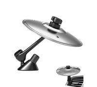 HUVZOR 1 pezzo Piatto Batteria per Auto, Car Mini Cymbal Drum Air Vent, Auto Crash Cymbals Piatti per Batteria Mini Divertenti(Argento)