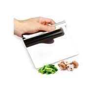 HUVZOR 1 pezzo Utensile da cucina multiuso in acciaio inossidabile 18/10 12x14 cm, paletta per verdure, spatola da cucina, raccogli verdure tritate
