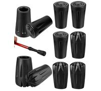 HUVZOR 10 Pezzi Tappi per Astoni da Passeggio in Gomma,Mobility Gommini per Stampelle, Puntali Antiscivolo, Piedini di Ricambio, Gomma Stampella,per Bastoni da Trekking