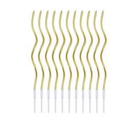 HUVZOR 100 candeline di compleanno a spirale dorata, adatte per la decorazione di torte nuziali