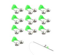 HUVZOR 10pcs Campana Per Canna Da Pesca, Campane di Allarme da Pesca, indicatori di abboccata per Pesca Notturna, Allarme morso per Canna da Pesca, Accessori per Attrezzatura