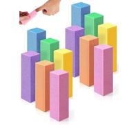 HUVZOR 12 Pezzi Buffer Unghie Blocco, Lima Unghie, Nail Buffer Quadrato Spugna Buffer Unghie Professionale per Salone Unghie, Nail Art Fai da te a Casa (6 colori)