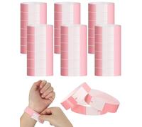 HUVZOR 200 Pezzi Braccialetti Carta Eventi, Impermeabili Bracciali Carta per Eventi, Braccialetti Feste, Braccialetti Identificativi per Concerti, Festival, Campi da Gioco, Feste(Rosa)