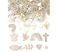 HUVZOR 200 pezzi coriandoli per Baby Shower, coriandoli da Tavolo neutri in Legno, Decorazioni per Baby Shower, Decorazioni da Tavolo Neutre per Baby Shower, per Bambini e Bambine（B）