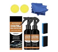 HUVZOR 2PCS 100ml,vernice per auto 3 in 1,spray rapido con liquido lucida e protezione,rivestimento per auto,spray per lucidatura rapida contro graffi