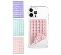 HUVZOR 3 Pack Ventosa Telefono, Ventose in Silicone, Doppia Faccia, Antiscivolo, Per Selfie e Video, Hands-Free, Durevole e Facile da Usare