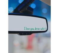 HUVZOR 4 Pezzi Passenger Adesivi Auto Divertenti "I love you,drive safe",Specchio Esterno Ti Amo,Sticker auto Adesivi in Vinile di Alta Qualità per Specchietti e Finestrini con Design Unico(verde)
