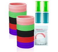 HUVZOR 40 Pezzi Elastici Antipidocchi per Capelli Bambini con Pettine, 100% Naturali Oli Essenziali - Trattamento e Prevenzione Sicuro, Ideale per Scuola e Attività, Elimina e Protegge dai Pidocchi