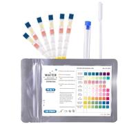 HUVZOR 50 pezzi 9 in 1 Test Acqua Acquario Strisce, Strisce Reattive per Laghetti, Kit di Test Acquario per Ammoniaca Azoto PH Durezza Nitrato Cloro Libero Nitrito Carbonato Rame Alcalinità Totale