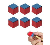HUVZOR 6 pezzi Gessetti Biliardo,Gesso da Biliardo,Gessetti per Stecche da Biliardo,Gessi Biliardo,Gessetto da Biliardo,Pool Cue Cubes, per Appassionati e Professionisti(blu)