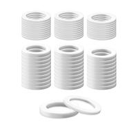 HUVZOR 60 anelli di installazione per porte, rondelle per cerniere di porte, cerniere in plastica per porte 10×15 mm (spessore 0,5 mm e 1 mm), anelli di installazione senza segni di usura (bianchi)