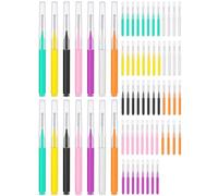 HUVZOR 70 Pezzi Scovolini Interdentali,Scovolino per Pulizia Denti con Coperchio,Pulire Gli Spazi Stretti Tra Denti,Strumenti Pulizia Denti,Mantenere Salute Orale per Bambini,Uomini,Donne