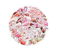 HUVZOR Adesivi Flamingo, Set di 50 Adesivi, Adesivo alla Moda Personalizzati Decorativi per Laptop Bagagli Auto Bottiglia d'Acqua, per Bambini Adolescenti Adulti