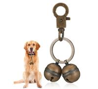 HUVZOR Campanello extra forte per cani e gatti per collare, localizzatore di animali domestici e falconeria, ciondoli in ottone resistente con chiusura a moschettone girevole per Collare Campana