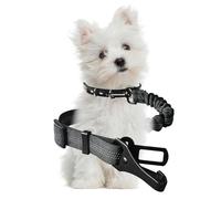 HUVZOR Cintura Sicurezza Cani Auto Regolabile,3 in 1 Multifunzione con Fili Elastico Riflettente e Moschettone Metallico per Assorbimento Urtti - Ideale per Tutte le Razze di Cani e Tipi di Veicoli