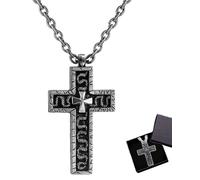 HUVZOR Collana Croce Gotica con Scomparto Segreto, Gioiello Cristiano Unisex - Design Antico per Uomo e Donna, Regalo Spirituale con Ciondolo Crucifero Unico e Significato Simbolico