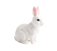 HUVZOR Coniglio bianco in miniatura, animali fattoria per bambini, Mini Figure Foresta Animali Realistico Animali Foresta per Giocattoli per Prima Educazione e Decorazioni per To