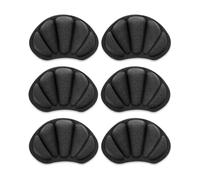 HUVZOR Cuscini per Tallone, 6 Paia di Cuscinetti Autoadesivi per Scarpe Troppo Grandi, Comodi Solette per Donne e Uomini, Prevengono Sfregamento e Scivolamento in Sneakers e Tacchi Alti(Nero)