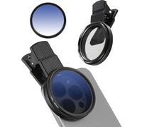 HUVZOR filtro polarizzatore,Plastica Lenti per cellulare,52mm Clip-on Filtro Polarizzatore Circolare per Cellulari Telecamera, Telefono Filtro CPL Compatibilie,Compatibile con tutti i telefoni