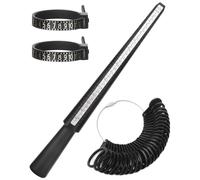 HUVZOR Set da 4 pezzi misurazione della misura dell'anello, misurare il diametro dell'anello e la dimensione del dito, dimensioni standard per Regno Unito, UE, Stati Uniti