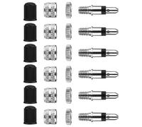 HUVZOR Valvola Bici Kit, 24 Pezzi Ricambio per Valvola Dunlop e Presta con Guarnizioni, Tappi e Adattatore, Set Strumenti Rimozione e Sostituzione Valvola per Bicicletta