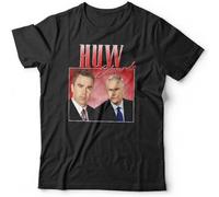 Huw Edwards Appreciation Tshirt Unisex Homage Throwback Stag Hen Do Funny Black S
