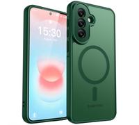 HuwaiH Custodia magnetica per Samsung Galaxy A37, verde | Con forte magnete, protezione militare, antiurto, antigraffio, antiscivolo, anti-impronte, per supporto auto