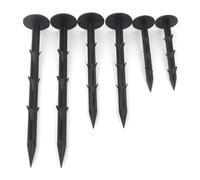 HUWOYG 100 Pezzi di picchetti Ancoraggio in plastica for Giardinaggio, Multiuso for Fissare Tende, teloni Antipioggia e Serre per Fissaggio(11CM)