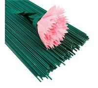 HUWOYG 100 pezzi di supporto for stelo in ferro con bastone for fiori artificiali verdi for bouquet accessori for fai da te 45/25/15 cm floreale falso Per Fai Da Te(25cm)