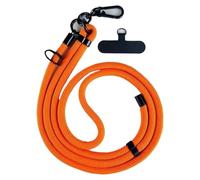 HUWOYG 2pcs 8MMx120CM Bold Long Mobile Phone Lanyard Universal Mobile Phone Lanyard Detachable Neck Cord Anti-Lost Lanyard Parte degli Smartphone(Orange)