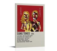HUWYREWQRH Animal Collective Sung Tongs Poster estetico da parete, decorazione artistica da parete vintage, su tela, poster decorativo per soggiorno, camera da letto, 40 x 60 cm, con cornice