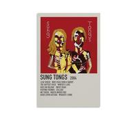 HUWYREWQRH Animal Collective Sung Tongs Poster estetico da parete, decorazione artistica da parete vintage, su tela, poster decorativo per soggiorno, camera da letto, 60 x 90 cm, senza cornice