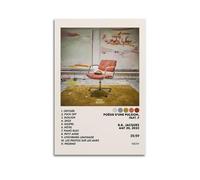 HUWYREWQRH BB Jacques Album Poésie D'une Pulsion Pt. 2 tracklist poster estetici da parete decorazione artistica da parete vintage su tela poster decorativo per soggiorno e camera da letto (50 x 75 cm
